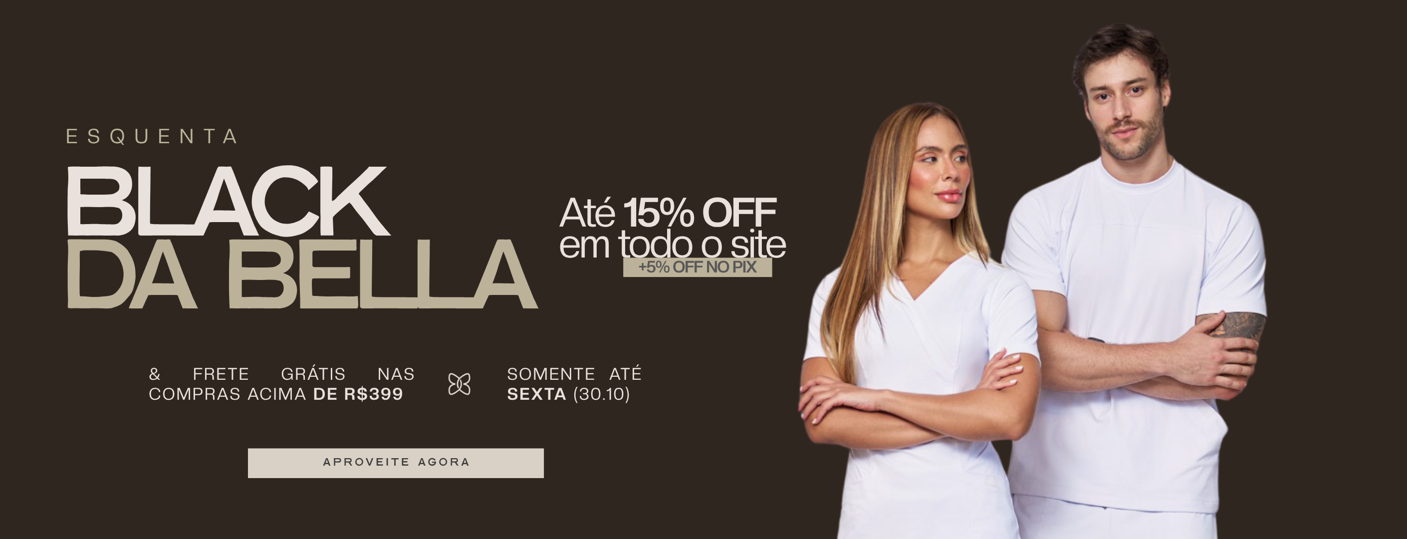 Esquenta Black Friday: até 15% OFF no site inteiro + 5% no Pix, frete grátis nos pedidos acima de R$ 399